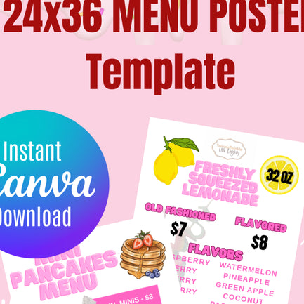 Get My 24X36 DUO MENU POSTER Now!