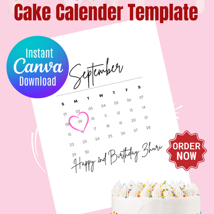 Sweet! CAKE Calendar Template Here!